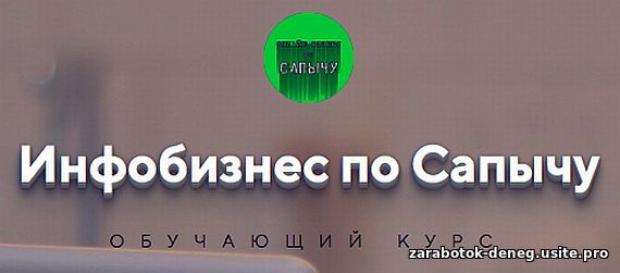 Инфобизнес по Сапычу. С нуля до сотен тысяч без вложений!